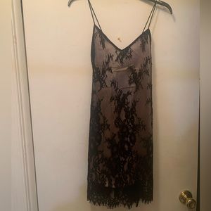 ⭐️Black & Pink Lace Mini Dress S